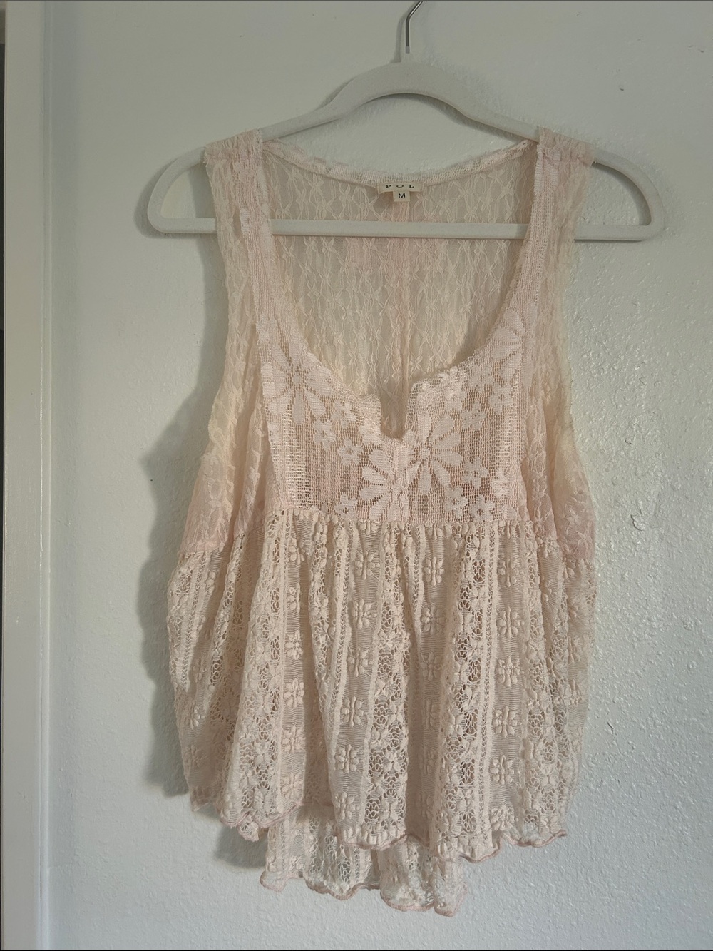 POL Light Pink Lace Floral Camisole - Picture 1 of 2